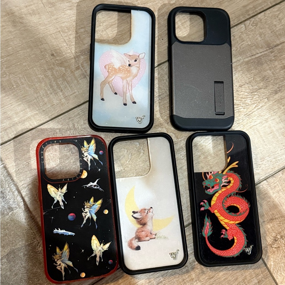 Whimsical Wildlife Phone Case Collection - Black, Red, White